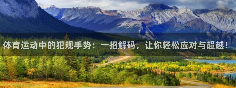 沐鸣2：体育运动中的犯规手势：一招解码，让你轻松应对与超越！